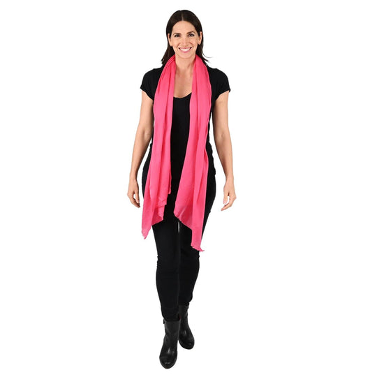 TAMSY - 100% Kaschmirwolle superweicher Schal, 70 x 190 cm, Orange