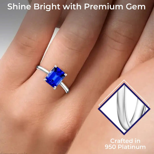 Rhapsody AAAA Tansanit, Weißer Diamant AGI zertifiziert Ring 950 Platin (Größe 18.00) ca. 2.70 ct