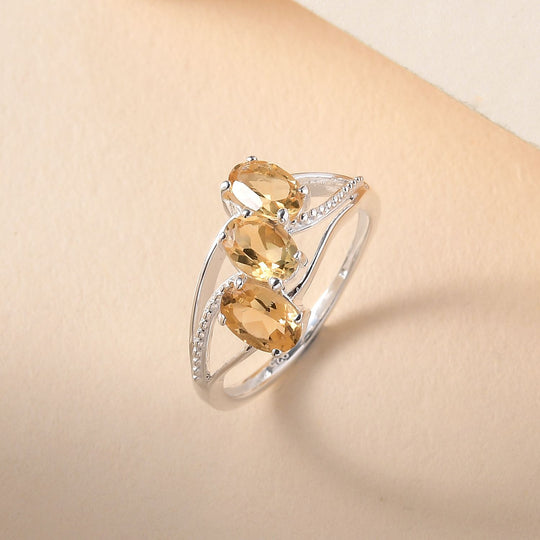 Citrin Ring, 925 Silber ca. 1,32 ct