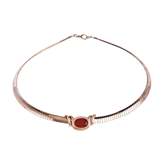Evertrue Edelstein-Halskette mit 7 austauschbaren Edelsteinen, 45cm, Edelstahl Ion-Gelbbeschichtung - 24,50 ct.