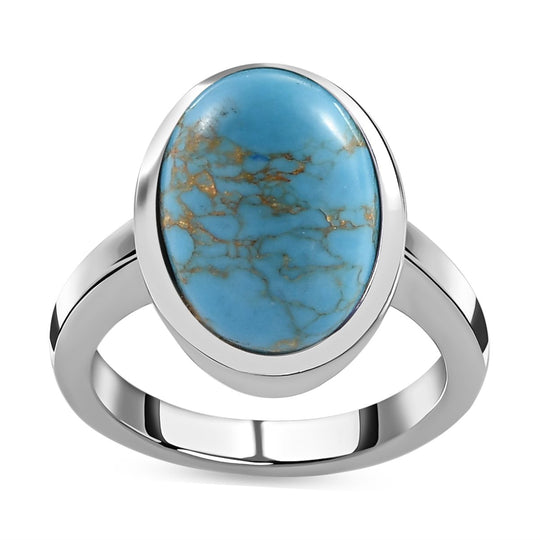 Blaues Türkis Ring (Größe 20.00) ca. 5,63 ct