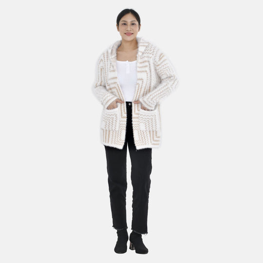 Kuschelweicher, geschmeidiger Cardigan mit Kapuze und zwei Taschen, 110x82 cm, Rot