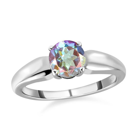Merkur mystischer Topas Ring, 925 Silber platiniert ca. 1.11 ct