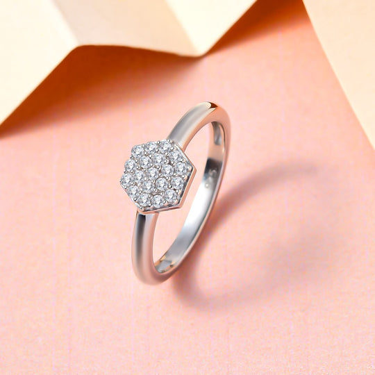 Weißer Diamant Ring, 925 Silber platiniert, (Größe 19.00), ca. 0.20 ct