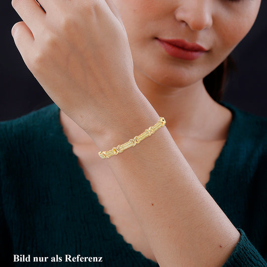 Natürliches, gelbes Diamant Armband, ca. 19 cm 925 Silber Gelbgold Vermeil ca. 1.00 ct