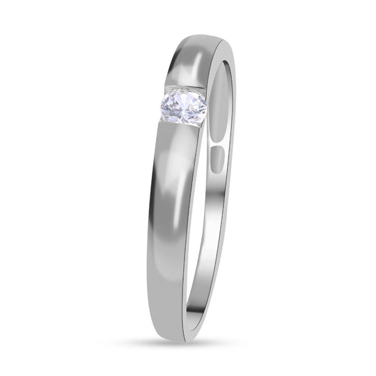 Lustro Stella - Weißer Zirkonia-Ring, 925 Silber rhodiniert (Größe 21.00) ca. 0,25 ct