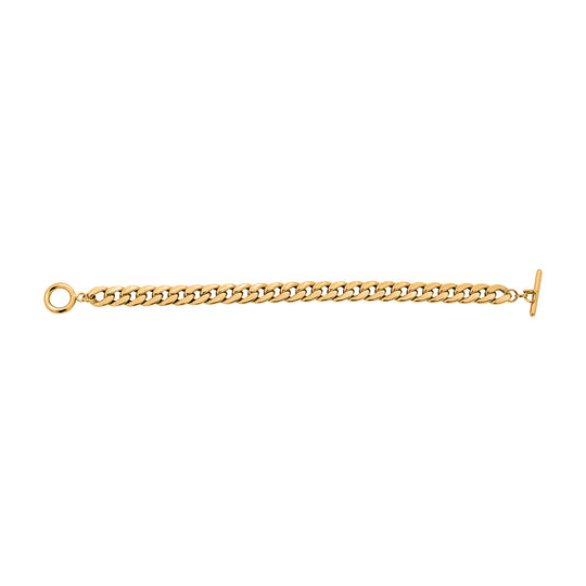 Italienisches Panzer-Armband, ca. 20 cm, 925 Silber vergoldet ca. 11,54g