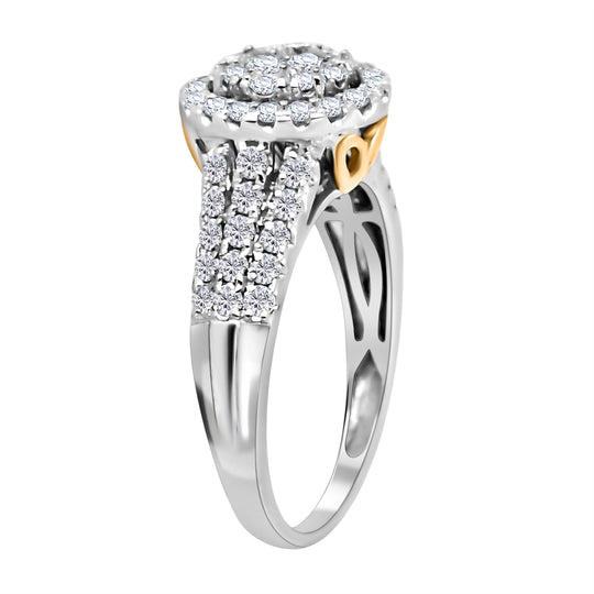 New York Kollektion - Weißer Diamant I1 G-H Ring, 585 Weißgold, ca. 1.00 ct