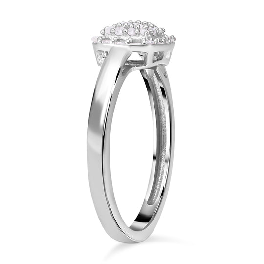 Diamant Ring, 925 Silber platiniert (Größe 20.00) ca. 0.25 ct