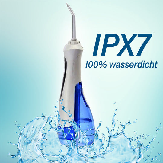 Beautech SG-833 Wasserflosser mit 8 Düsen, 3 Modi und drehbarer Düse, IPX7 wasserdicht, 300ml abnehmbarer Wassertank