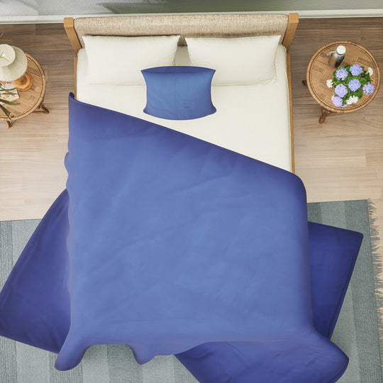 2-teiliges Bambus-Bettbezug-Set, 100% Bambus, Größe: Bettdecke: 135x200 cm, Kissen: 80x80 cm, weiß