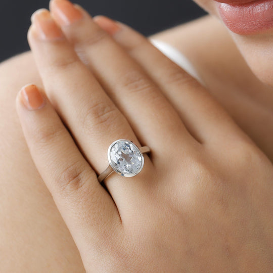 Golconda Diamant Topas Ring, 925 Silber platiniert (Größe 18.00), ca. 6.00 ct