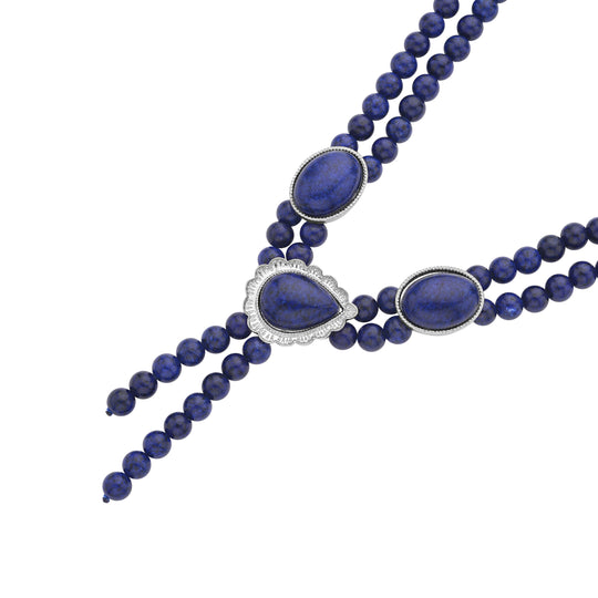 Lapislazuli Halskette, ca. 45 cm, ca. 254,50 ct