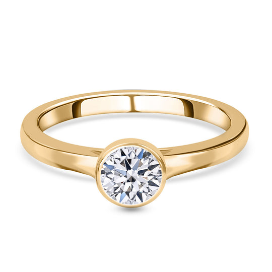 LUXURIANT DIAMOND - Lab-grown Diamant Ring, IGI zertifiziert SI G-H, 585 Gelbgold (Größe 20.00) ca. 0.50 ct