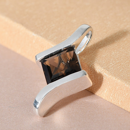Rauchquarz-Anhänger, 925 Silber ca. 2.15 ct