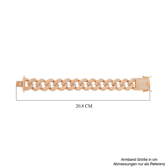 Weißes Kristall-Armband ca. 19 cm Std Gelb