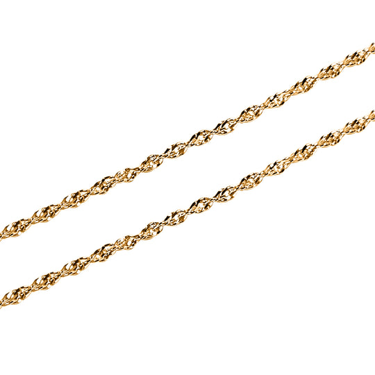 Italienische Singapur-Kette, ca. 50 cm, 925 Silber vergoldet