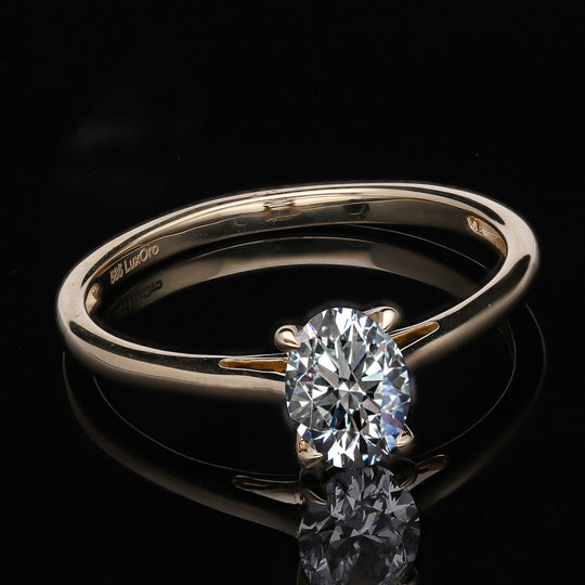 LUXURIANT DIAMOND Lab-grown Diamant Ring, IGI zertifiziert SI G-H, 585 Gelbgold (Größe 18.00) ca. 1.00 ct