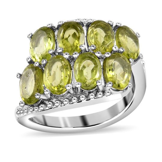 Natürlicher Peridot Ring, Edelstahl, , ca. 2.55 ct