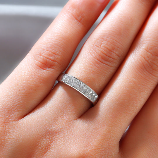 Diamant Ring 925 Silber platiniert ca. 0,15 ct