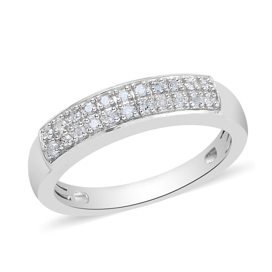 Diamant Ring 925 Silber platiniert ca. 0,15 ct