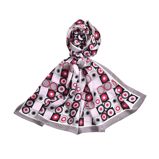 LA MAREY 100% Maulbeeren-Seidenschal, 55x170 cm, Wellen