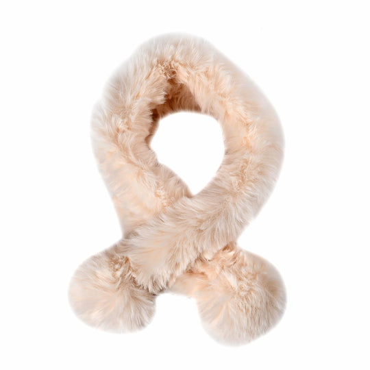 Superweiche Kunstfell-Schal, 13x65cm, Beige