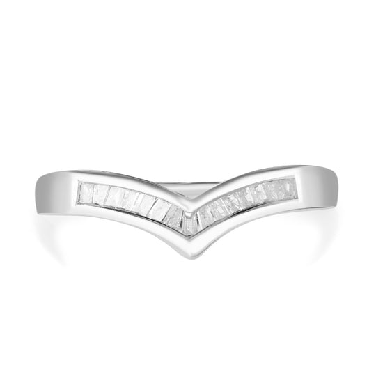 Weißer Diamant Ring, 925 Silber platiniert, (Größe 20.00) ca. 0.20 ct
