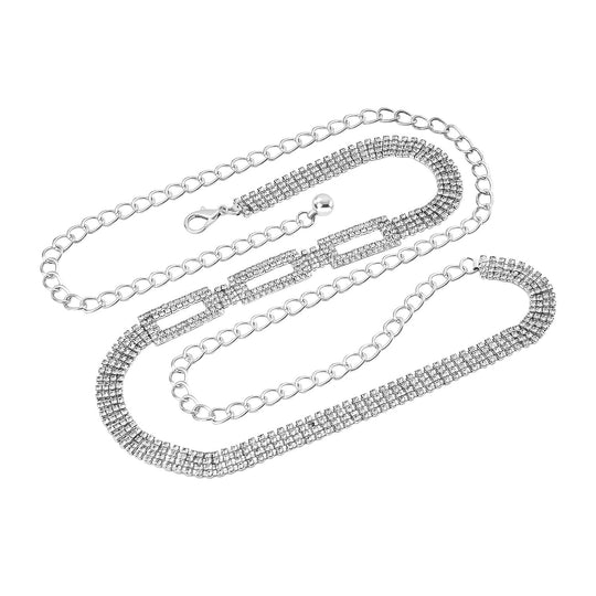 Kristall Gürtel ,100% Glaskristall und Metall, L130cm, 60g, schwarz