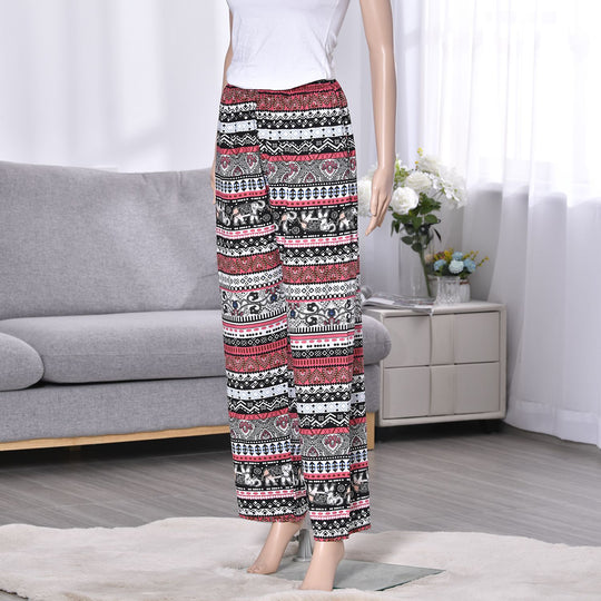 Hose für Damen, Länge 103cm, Hüfte 66cm und Taille 56cm, Rosa und schwarz