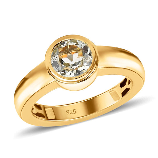 Triphan Ring, 925 Silber Gelbgold Vermeil (Größe 20.00) ca. 1.47 ct