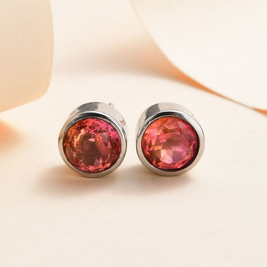 Sunset Triplett Quarz Ohrringe Edelstahl ca. 3.22 ct