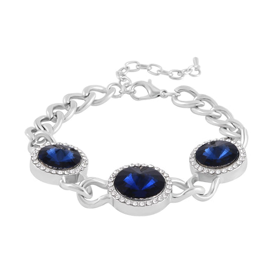 Glas, Weißer Kristall Armband ca. 19 cm+ 5 cm Extender