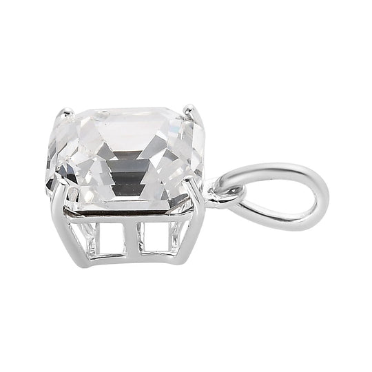 Weißer Kristall Anhänger 925 Silber
