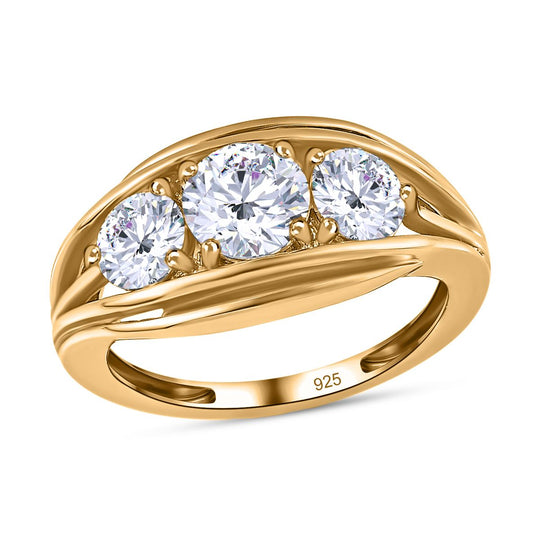 LUSTRO STELLA - Zirkonia Ring, 925 Silber platiniert, (Größe 18.00), ca. 3.24 ct