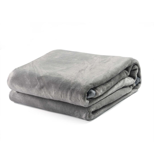 Premium Kuscheldecke aus 100% Mikrofaser, 450 gsm, Größe: 150x220 cm, grau