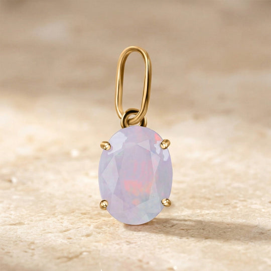 AA Natürlicher, äthiopischer Welo Opal Anhänger 375 Gold ca. 0.79 ct