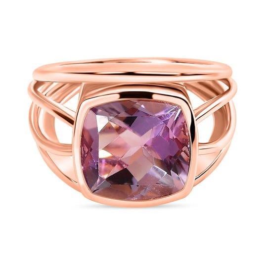 Rose De France Amethyst Ring, 925 Silber Roségold Vermeil (Größe 18.00) ca. 5.15 ct