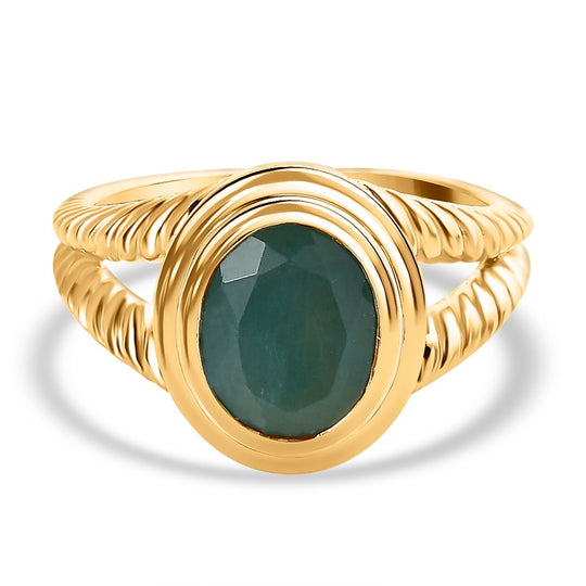 Grandidierit Ring, 925 Silber Gelbgold Vermeil, (Größe 18.00) ca. 2.87 ct
