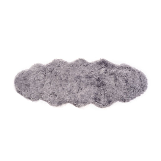 Luxury Edition: Wolkenweicher 2200 GSM Kunstfell Läufer 60x180 cm, Hellgrau