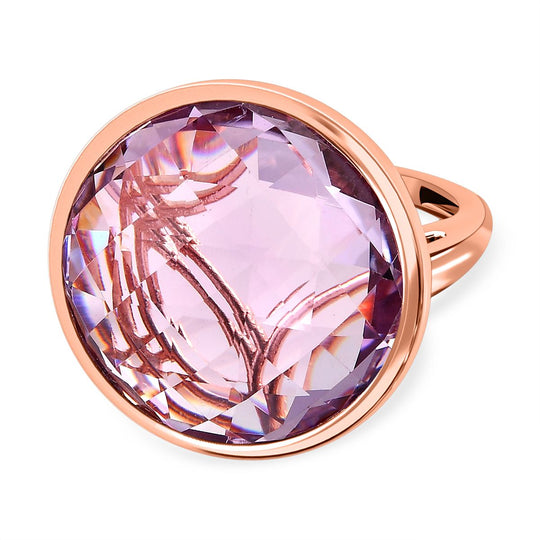 Rose De France Amethyst Ring 925 Silber Roségold Vermeil (Größe 17.00) ca. 23.29 ct