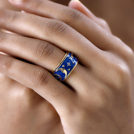 Weißer Diamant Ring, 925 Silber Gelbgold Vermeil, (Größe 16.00) ca. 0.05 ct