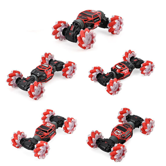 Mini-RC-Auto aus ABS, 2.4G, Vollantrieb mit Doppelfernsteuerung, Li-Po 14500/500mAh 3.7V, Musik und Radlicht, 25.5x15x7 cm