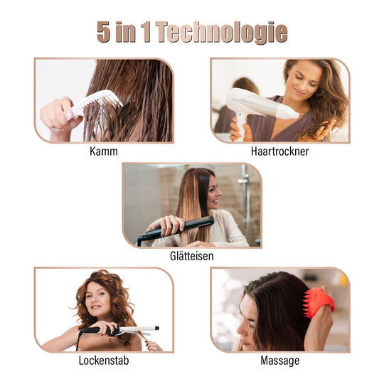 BEAUTECH - 5 in 1 Multi-Haarstyler mit Ersatzköpfen