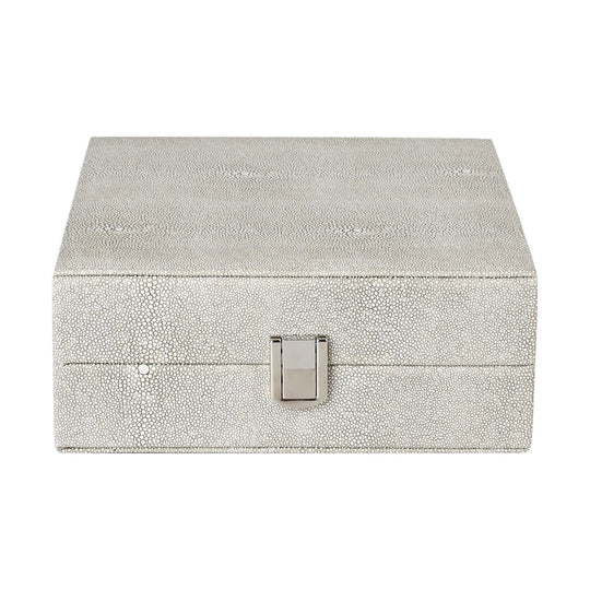 Exklusive Zweiseitige Ringbox mit Schloss, Stilvoller Organizer für 98 Ringe, 22x19x7cm, rot