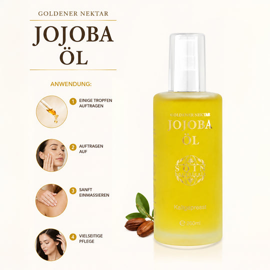 Sqin Botanicals Jojobaöl, kaltgepresst, naturrein, 200 ml