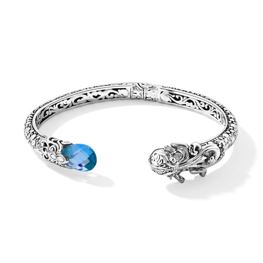 Royal Bali Kollektion- Citrin 19cm Armreif, 925 Silber - 3,56 ct.