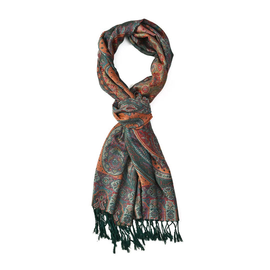 Paisley scarf100% viscosesize:175cm X70cm weight: 170gcolor:peach