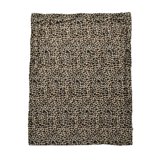 Deluxe Wolkenweiche Kunstfell-Decke mit Sherpa Futter und Leoparden Motiv, 150x200cm, Leopard