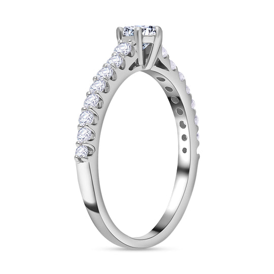 LUXURIOUS DIAMOND - Lab grown Diamant SI-GH Ring, IGI zertifiziert, 585 Gold (Größe 20.00) ca. 1.00 ct